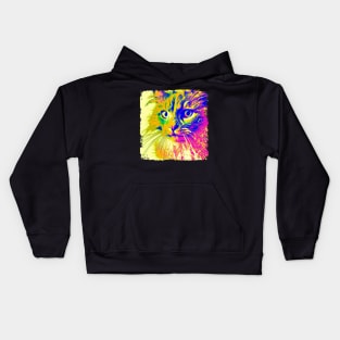 Ragamuffin Pop Art - Cat Lover Gift Kids Hoodie